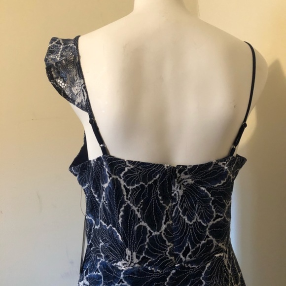 Lulus Fleur Allured Navy Blue Lace Midi Dress - Picture 5 of 7